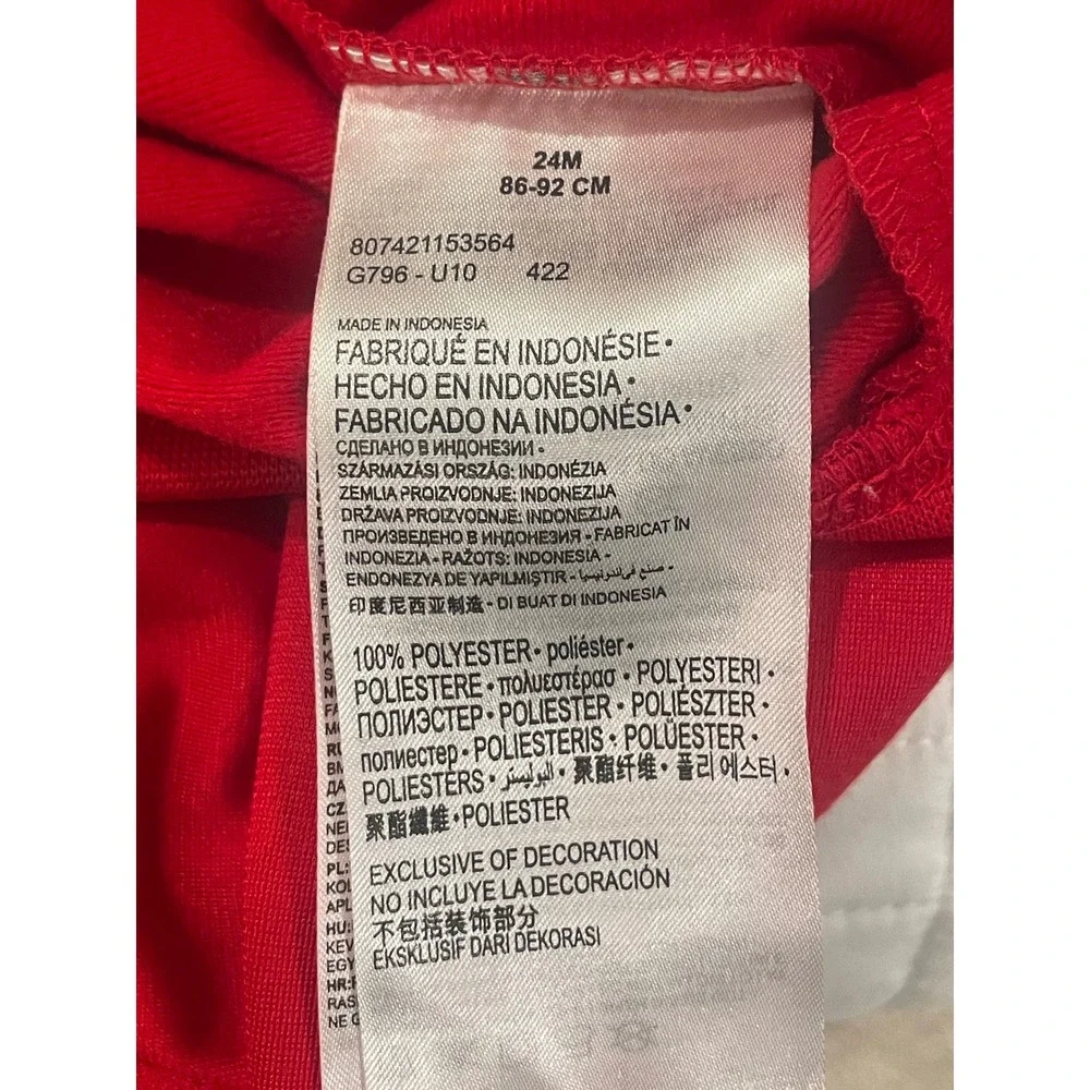 Nike Tracksuit Set Red White Logo Tape Infant‎ Baby 24M Outfit